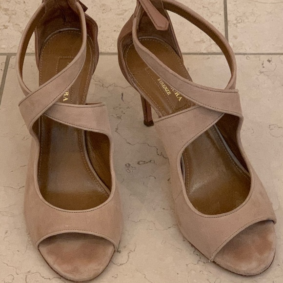 aquazzura nude heels